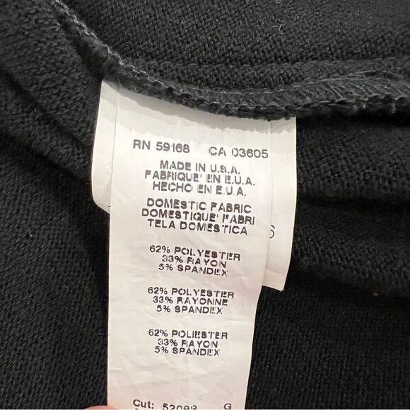 Karen Kane Black Open Front Cardigan Hi Low Dolman Sleeve Stretch Knit Small - Picture 7 of 9